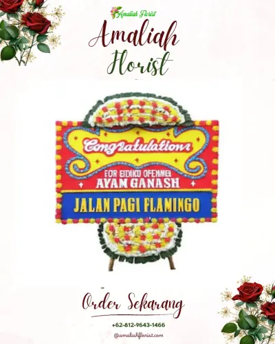 Bunga Papan Congratulation di Kubu Dalam Parak Karakah